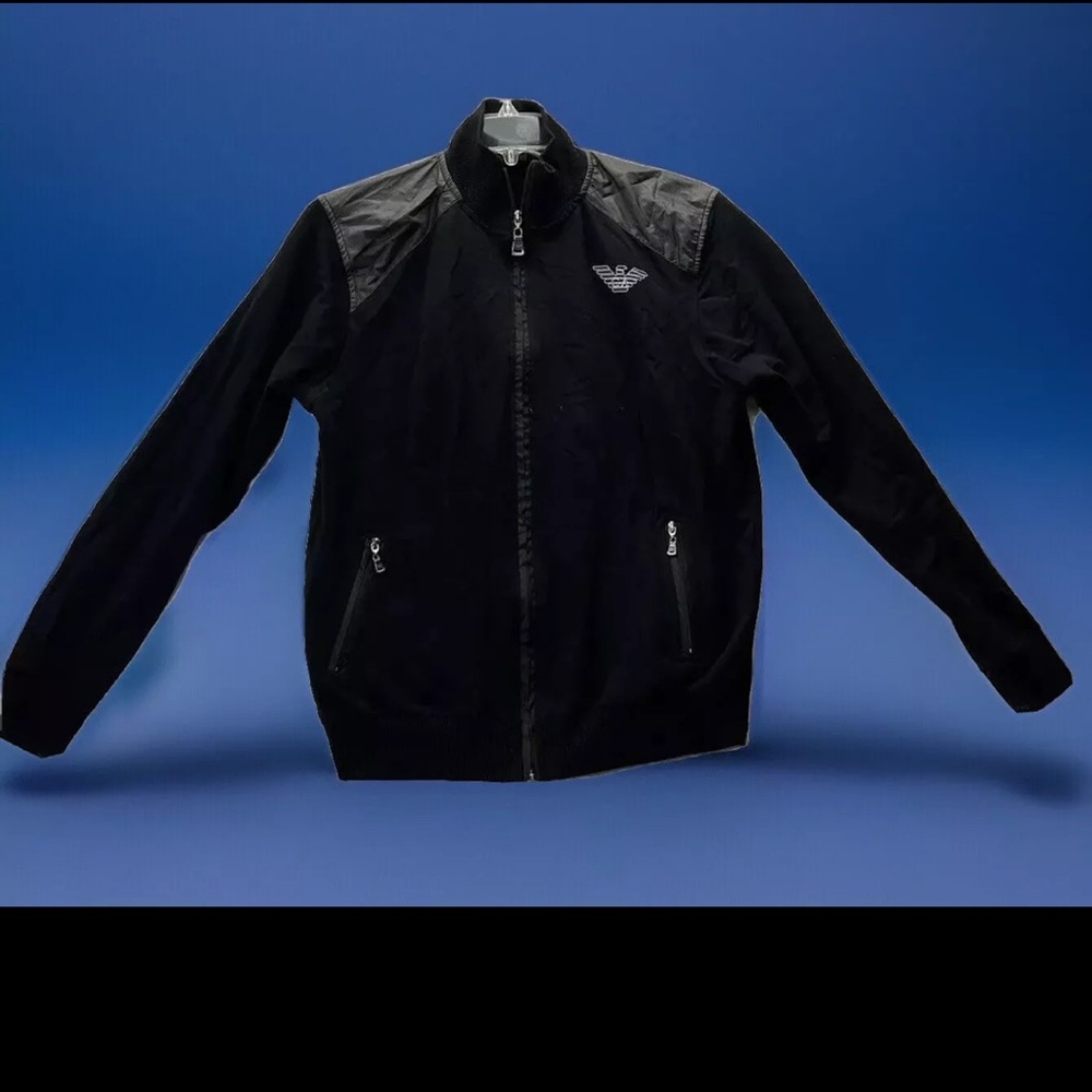 GIORGIO ARMANI Vintage 1973 Athleisure Black Three Texture Jacket Women’s Sz XXL